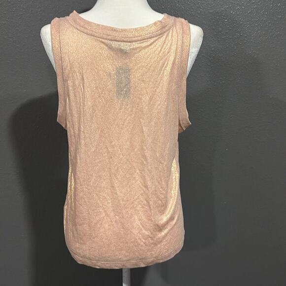 Express V Neck Shimmery Relaxed Fit Tank Top L NWT - Picture 2 of 6